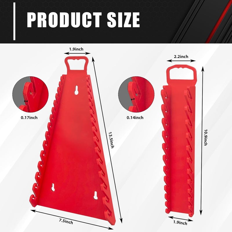 CT+ 2 Pack Magnetic Wrench Organizer,Magnetic Wrench Holder, SAE and Metric,Premium Quality Wrench rack,1/4" - 1/16", 6mm-24mm, 15+12pack - Image 5